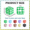 100Pcs 10 Colors Printed Opaque Acrylic Beads SACR-PH0002-40-2