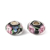 Lampwork & Brass Core European Beads LAMP-P019-01P-22-1