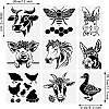 9Pcs 9 Styles PET Hollow Out Drawing Painting Stencils DIY-WH0417-0001-2