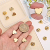 8 Sets Brass Heart Lapel Pin Brooch JEWB-CA0001-34-3