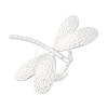 Anti-Tarnish 304 Stainless Steel Dragonfly Open Cuff Rings RJEW-M047-07P-2