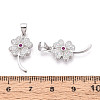 Lucky 925 Sterling Silver Micro Pave Clear Cubic Zirconia Pendants STER-T008-80P-3