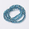 Electroplate Transparent Glass Beads Strands LS-EGLA-A034-T6mm-S18-2