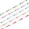 5Pcs 5 Color Handmade Glass Pearl Beaded Chain AJEW-CA0003-32-1