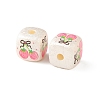 Printed Opaque Acrylic Beads OACR-B054-01H-2