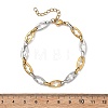 Two Tone 304 Stainless Steel Hollow Out Link Chain Bracelets for Women BJEW-JB13869-4