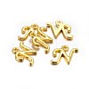 Golden Plated Alloy Letter Pendants PALLOY-J718-01G-N-2