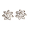 Christmas Brass Clear Cubic Zirconia Beads KK-B186-04P-1