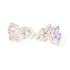 Electroplate Transparent Glass Beads Strands EGLA-T029-06F-3