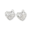 Valentine's Day Brass Micro Pave Cubic Zirconia Charms KK-P355-15S-01-1