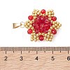 Pearl Luster Plated Glass Pendants PALLOY-MZ01312-03-3
