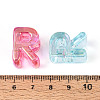 UV Plating Transparent Acrylic European Beads OACR-M027-02R-4