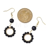 304 Stainless Steel Round Dangle Earrings EJEW-JE06786-02-2