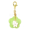 Acrylic Flower Pendants Decorations HJEW-JM01314-06-1