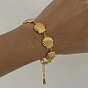 304 Stainless Steel Shell Shape Link Chain Bracelets for Women QD2017-2-1