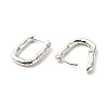Brass Oval Hoop Earrings for Women EJEW-G306-02P-2