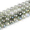 Anti-Tarnish Electroplate Glass Beads Strands GLAA-N064-8mm-13-1