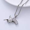 Fashionable Punk Style Titanium Steel Finger Gun Shape Pendant Necklaces for Trendy Nightlife CW1827-3