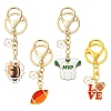 Alloy Enamel Pendants Keychain KEYC-FS00025-1-5