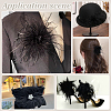 Ostrich Feather Brooches for Clothes JEWB-WH0030-98-5