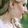 8 Pairs 8 Style Zinc Alloy Dangle Stud Earrings for Women EJEW-AN0003-17-4