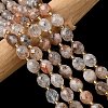 Natural Copper Rutilated Quartz Beads Strands G-F809-A41-01-1