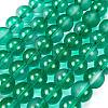 Frosted Transparent Glass Bead Strands GLAA-P065-10mm-14-2