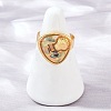 304 Stainless Steel Resin Cuff Open Rings RE-E001-02G-3
