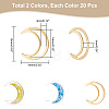 40Pcs 2 Colors Brass Linking Rings KK-HY0001-26-2