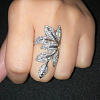 Brass Micro Pave Clear Cubic Zirconia Finger Rings FS-WG77E03-05-1