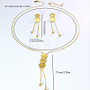 Stainless Steel Flower Earrings & Lariat Necklaces Sets for Women GQ8201-5