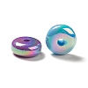 UV Plating Opaque Rainbow Iridescent Acrylic Beads PACR-D069-03-3