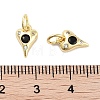 Brass Micro Pave Cubic Zirconia Charms KK-C051-06G-04-3