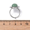 Oval Natural & Synthetic Gemstone Finger Rings RJEW-M063-01P-4