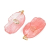 Cherry Quartz Glass Pendants G-Z134-05C-2