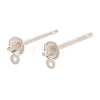 925 Sterling Silver Flat Round Stud Earrings Findings STER-B010-01A-S-1