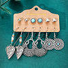 Bohemian Style Alloy Resin and Enamel Dangle Earrings WGA2ED8-03-1