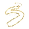 Brass Textured Cable Chain Necklaces NJEW-A042-12G-01-2