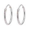 925 Sterling Silver Hoop Earring Findings STER-E062-05B-S-1