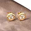 Flower 304 Stainless Steel Stud Earrings EJEW-H175-01G-3