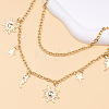 Alloy Moon Sun Star Double Layer Tassel Waist Chains WG6E939-01-3