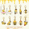 10Pcs Alloy Enamel Pendant Decorations HJEW-YW00461-3