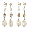 304 Stainless Steel with Natural Pearl Beads Stud Earrings EJEW-JE07421-3