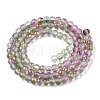 Frosted Spray Painted Glass Beads Strands X-GLAA-N035-03A-C01-2