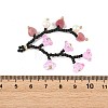 Glass Seed Beaded & Natural Rhodonite Big Pendants PALLOY-MZ01388-02-3