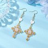 Natural Mixed Stone & Glass Seed Beads Dangle Earrings for Women EJEW-MZ00213-03-2