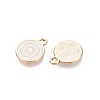 Rack Plating Alloy Enamel Pendants ENAM-N070-01B-01G-01-2