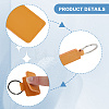 CutHollow 12Pcs 12 Colors Rectangle Imitation Leather Pendant Keychain KEYC-CL0001-12-5