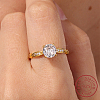 Clear Cubic Zirconia Diamond Finger Ring MS4914-1-2