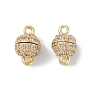 Rack Plating Brass Micro Pave Cubic Zirconia Magnetic Clasps with Loops X-KK-A224-11G-1
